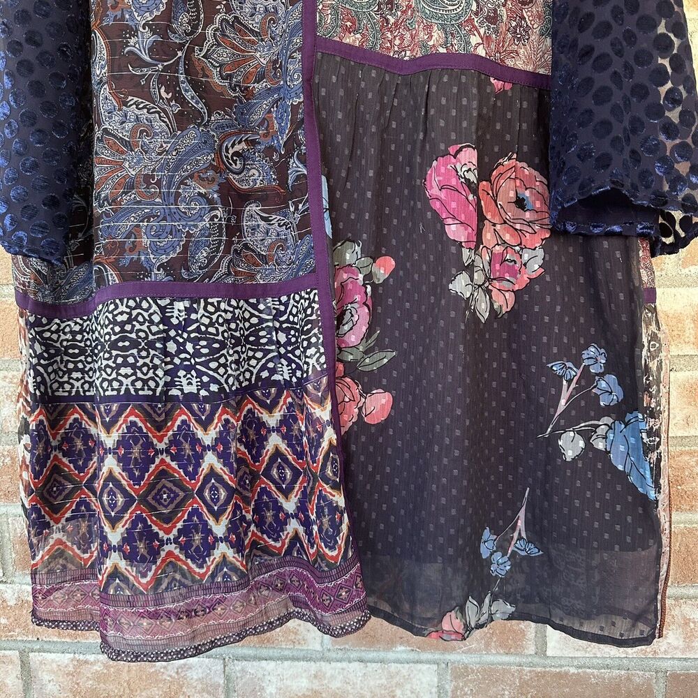 Soft Surroundings Patterned Embroidered Patchwork Tunic - Picture 3 of 8